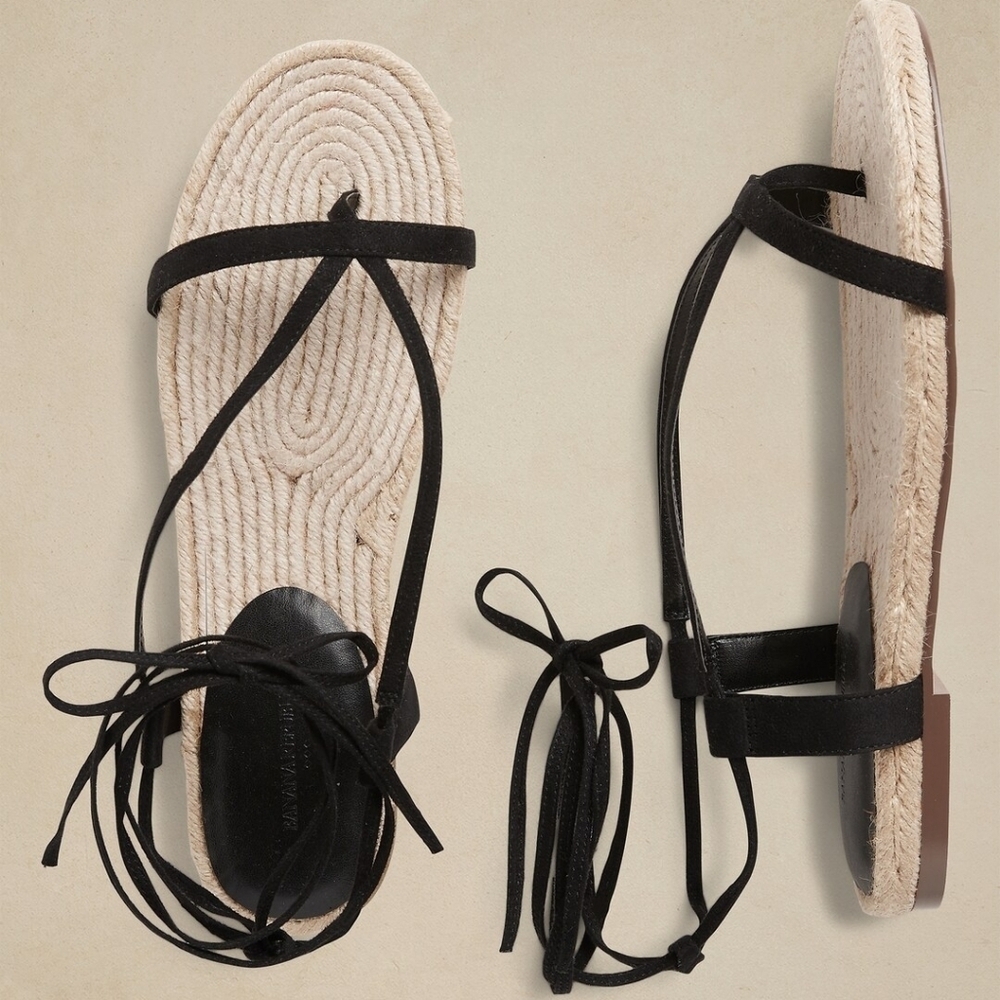 Banana Republic Factory Blace Strappy Espadrille Sandals